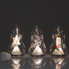 Set of 3 bell shape glass ornaments