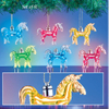 Set of 6 Glass LED Horse