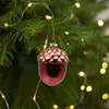  Hanging Glass pine nuts for Christmas Decoration