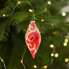  Hanging Red Glass Christmas Ball Decoration