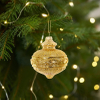  Gold Hanging Glass Christmas Decoration