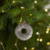 Mini Donut Ornament Colorful Donut Christmas Tree Ornaments Sparkling blown glass Holiday Decorations