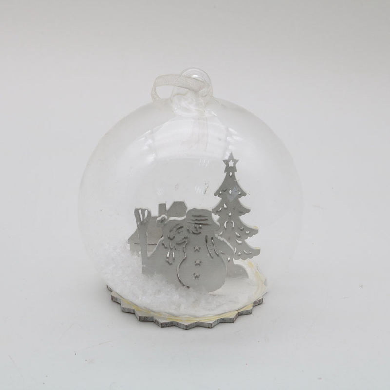  Glass Ornaments with tree Decoration for Wedding Party Glass Hanging Ball 