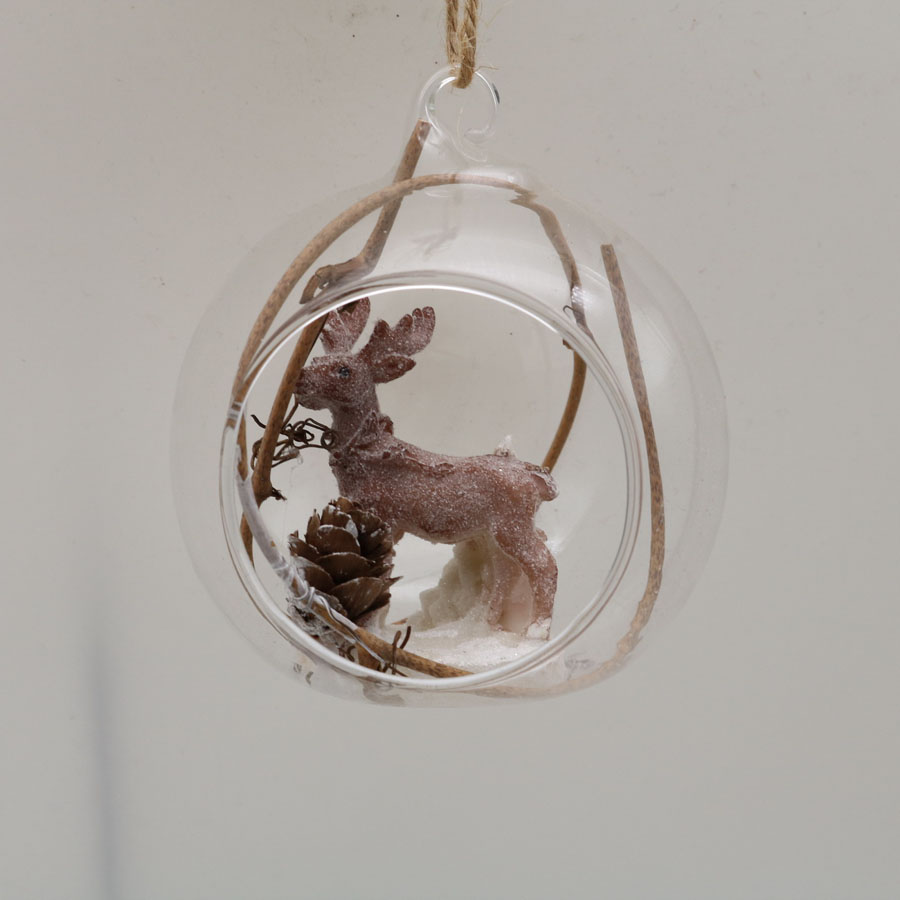  Glass Ornaments with Decoration for Party Glass Hanging Ball 