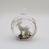 Glass ball with bird Ornaments Decoration for Party Glass deer Hanging Ball
