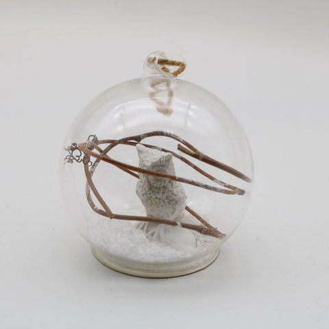 Wholesale Decorative Hanging Terrarium Ball Globe Glass Orbs Home Ornament with Bird