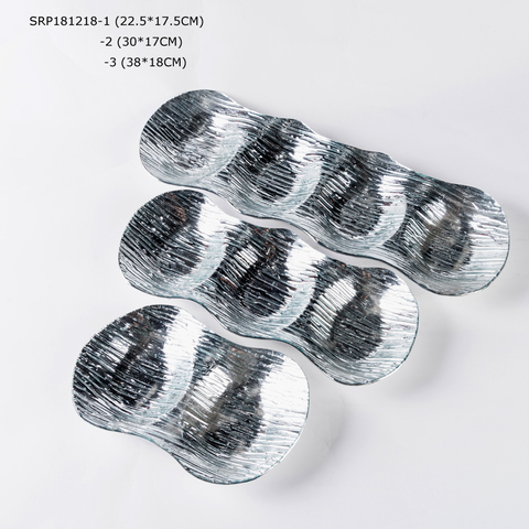 Glass Tablewares Glass Plate Decoration for Party 