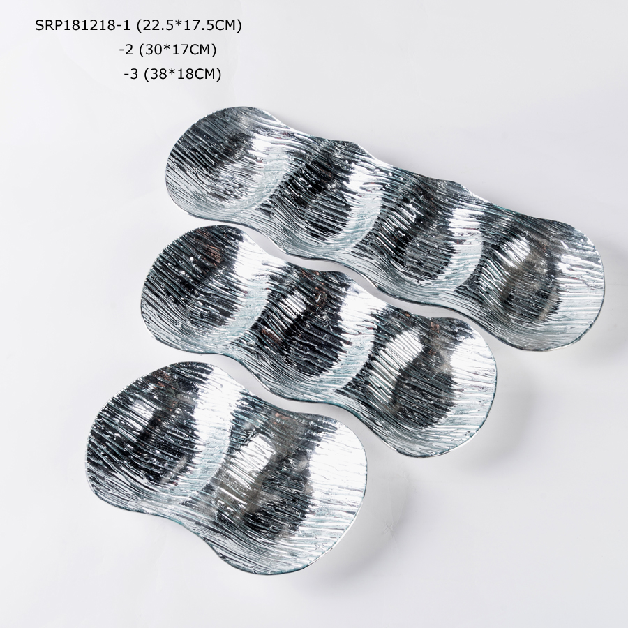 Glass Tablewares Glass Plate Decoration for Party 