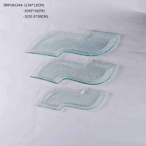 Glass Tablewares Glass Plate Decoration for Party 