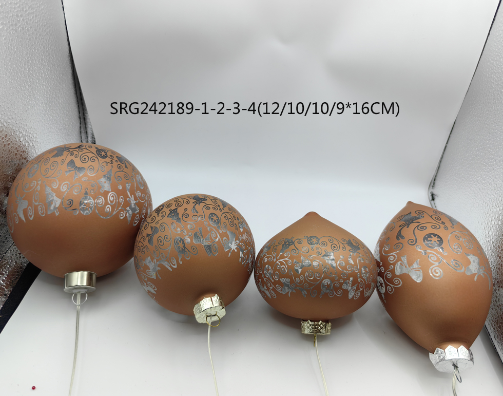 Factory Wholesale Personalised Hanging Bauble Christmas Decorative Lighted Balls Glass Xmas Ball