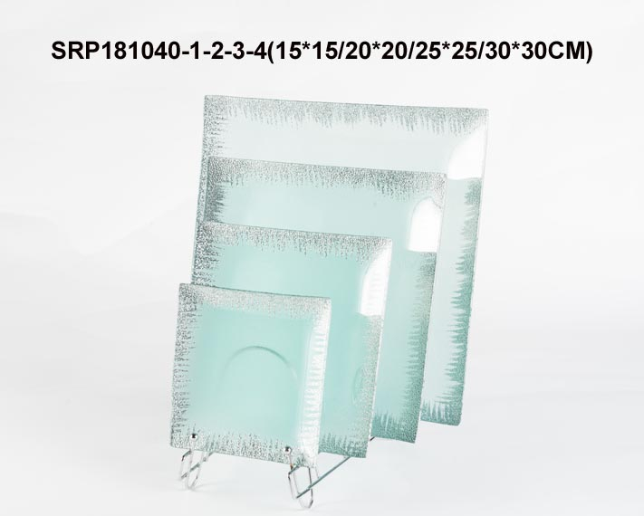 Glass Tablewares Glass Plate Decoration for Party 