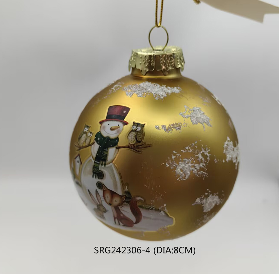 Glass Christmas Hanging Ball Shape Decoration for Party Glass Ball