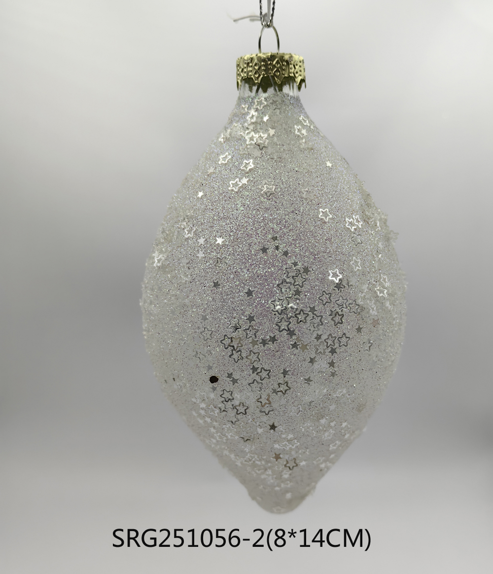  Glass Christmas decoration for Party Glass Ornaments Decoration with LED light
