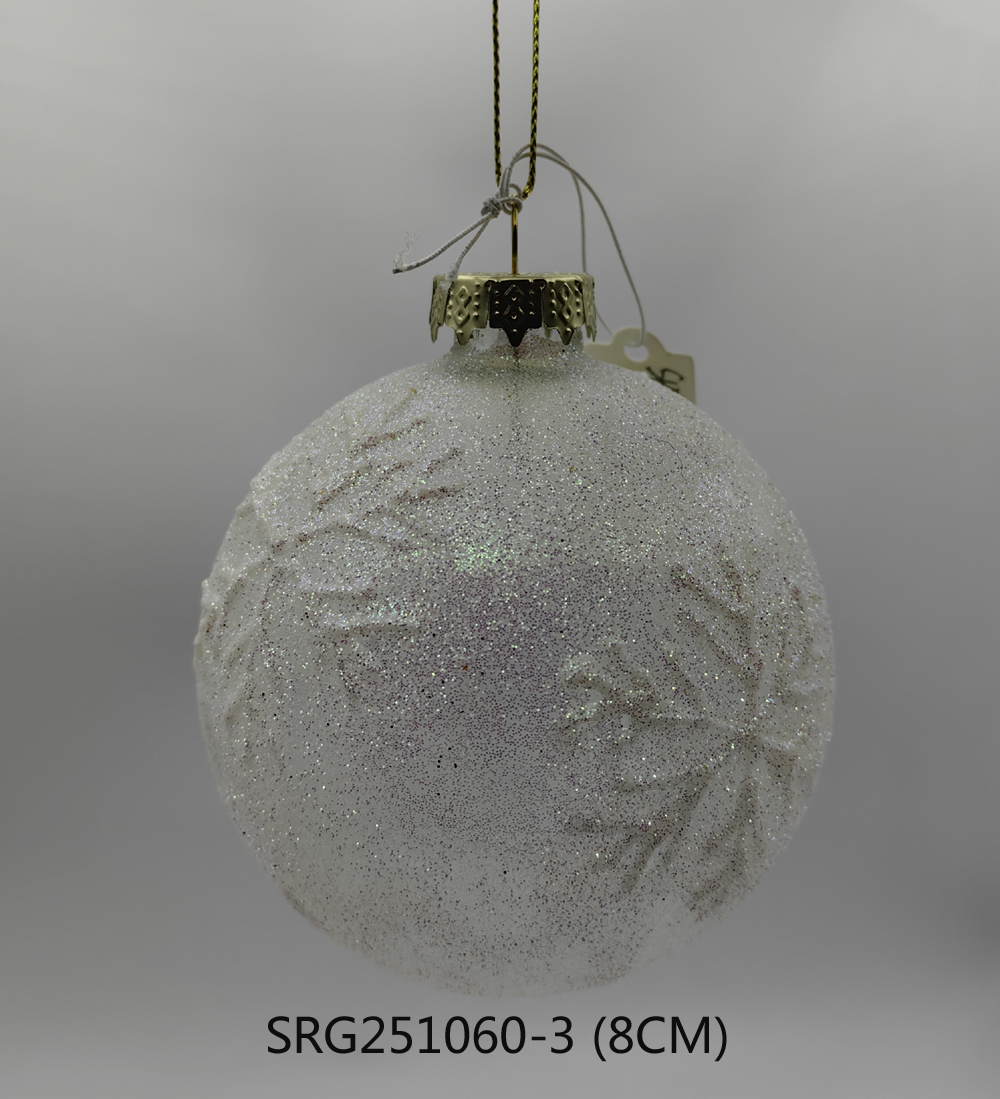 Glass Christmas decoration for Party Glass Ornaments Decoration with LED light
