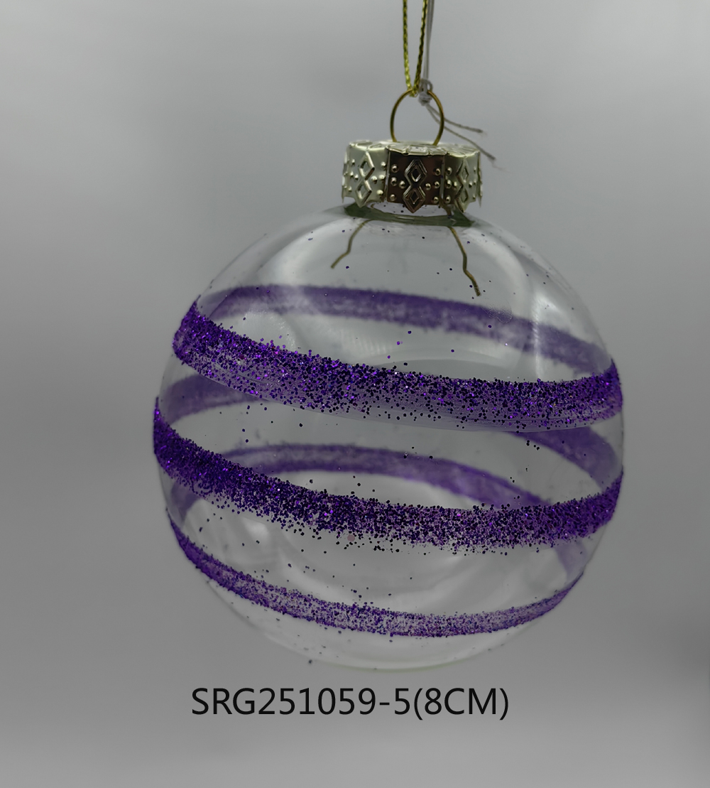  Glass Christmas decoration for Party Glass Ornaments Decoration with LED light