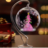 Dia 12cm Christmas glass tree ball with stand 