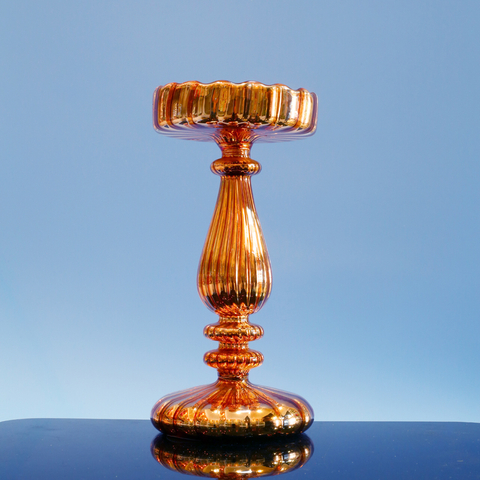  Glass candle holder