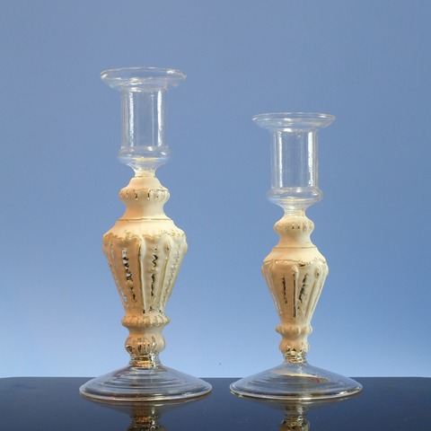  Glass candle holder