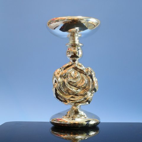  Glass candle holder