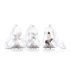 Set of 3 bell shape glass ornaments