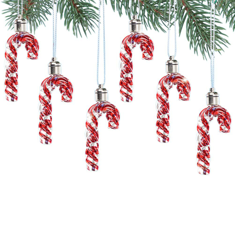 Set of 6 Glass LED Cane