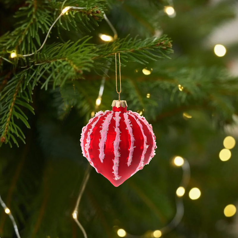 Red Glass Christmas Decoration