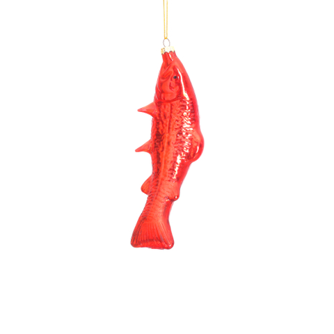 Glass Fish Christmas Ornament 