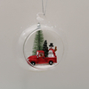  Glass Ornaments with car Decoration for Party Glass Hanging Ball with car