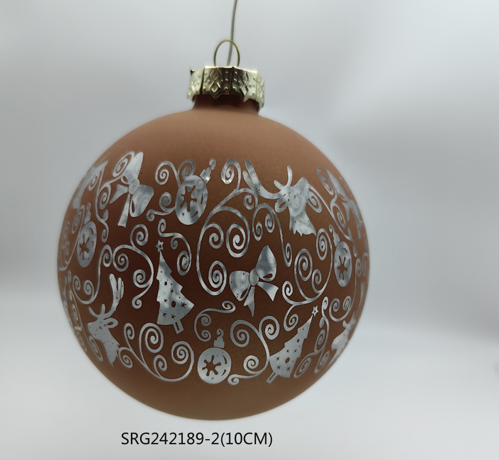 Factory Wholesale Personalised Hanging Bauble Christmas Decorative Lighted Balls Glass Xmas Ball