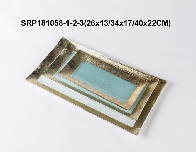 Glass Tablewares Glass Plate Decoration for Party 