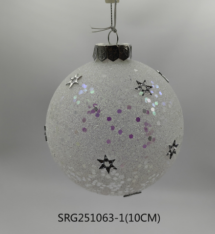  Glass Christmas decoration for Party Glass Ornaments Decoration with LED light