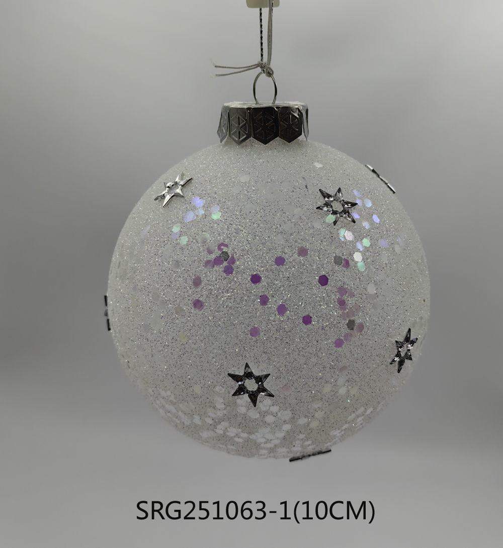  Glass Christmas decoration for Party Glass Ornaments Decoration with LED light