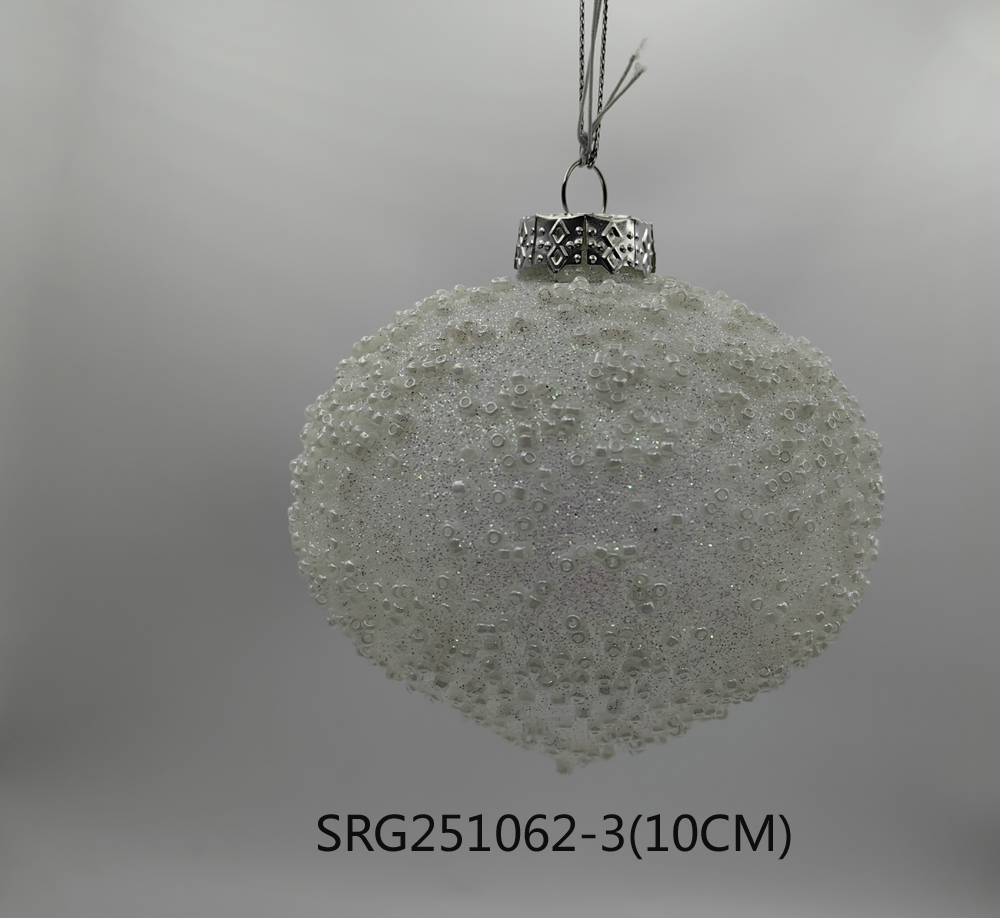  Glass Christmas decoration for Party Glass Ornaments Decoration with LED light