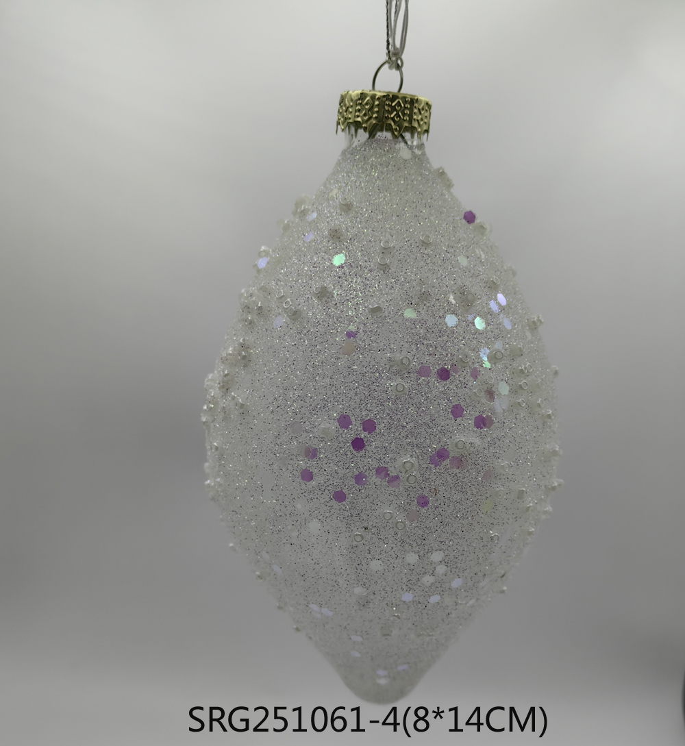  Glass Christmas decoration for Party Glass Ornaments Decoration with LED light