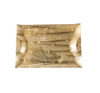 Set of 3 gold glass plate