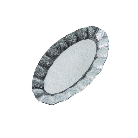 Silver Glass Plate for food