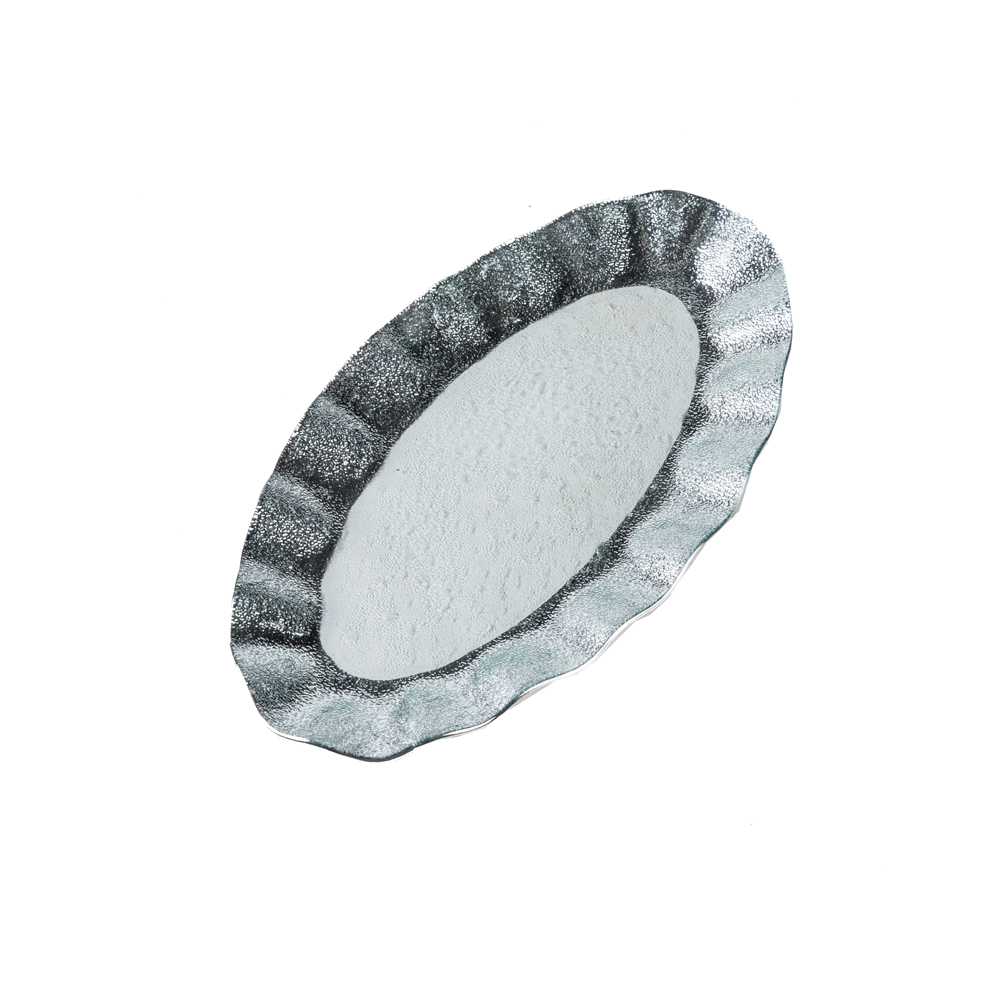 Silver Glass Plate for food