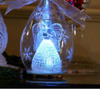 Set of 2 glass LED ornaments