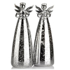 Set of 2 Christmas decoration Mercury Glass LED Angel with Gold and Silver 