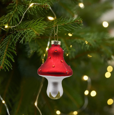 Red Glass mushroom for Party Decoration