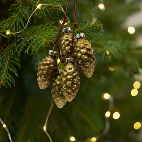  Glass pine nuts Ornaments Decoration for Christmas hanging