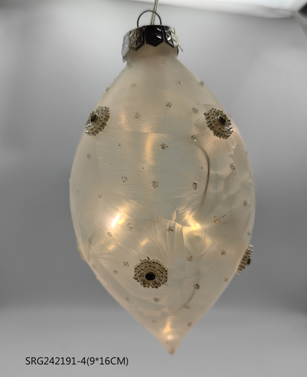  Glass LED Tree Ornaments Decoration for Party Led Glass Hanging Ball
