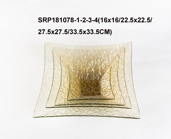 Glass Tablewares Glass Plate Decoration for Party 