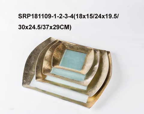 Glass Tablewares Glass Plate Decoration for Party 