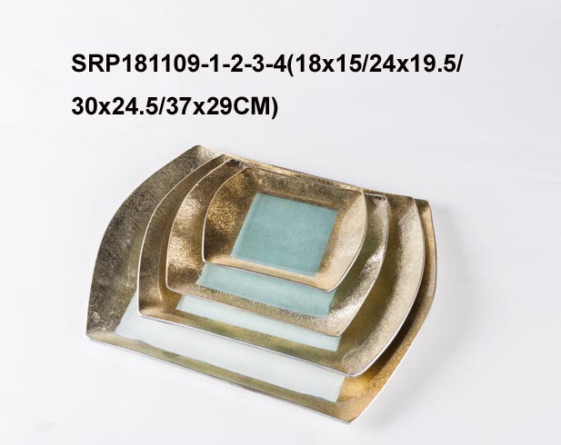 Glass Tablewares Glass Plate Decoration for Party 
