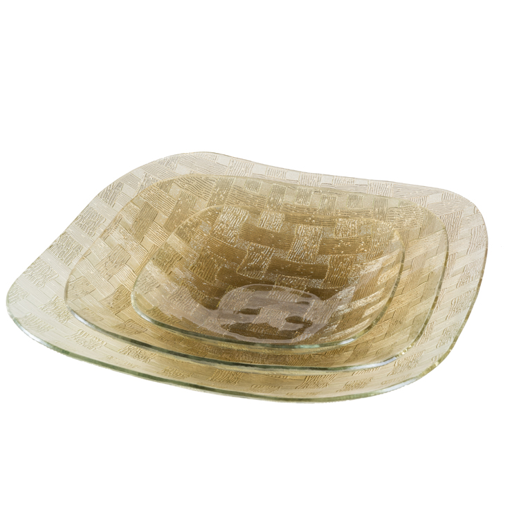 Glass Tablewares Glass Plate Decoration for Party 