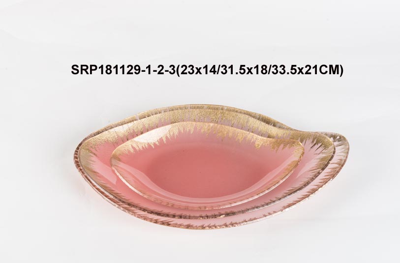 Glass Tablewares Glass Plate Decoration for Party 