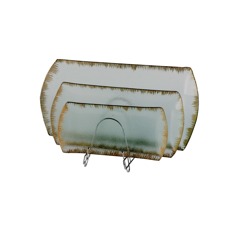 Glass Tablewares Glass Plate Decoration for Party 