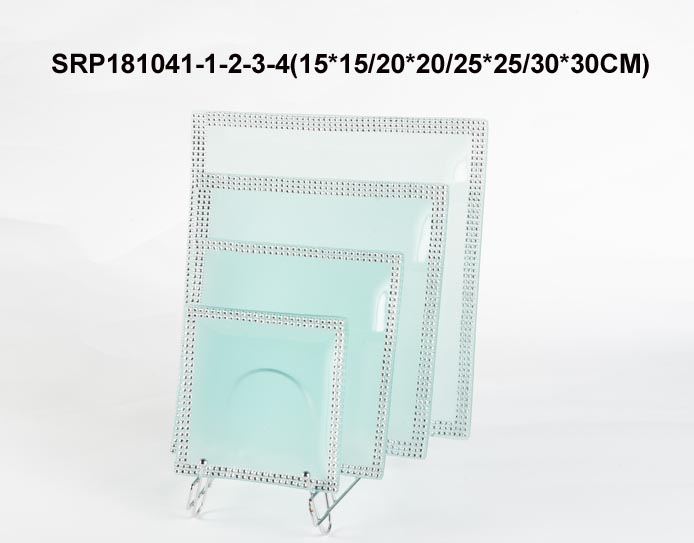 Glass Tablewares Glass Plate Decoration for Party 