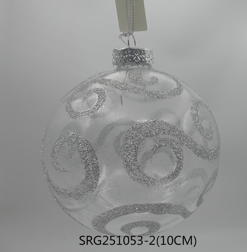  Glass Christmas decoration for Party Glass Ornaments Decoration with LED light